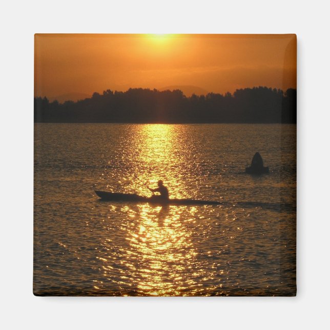 Kayaking Sunset Magnet (Front)