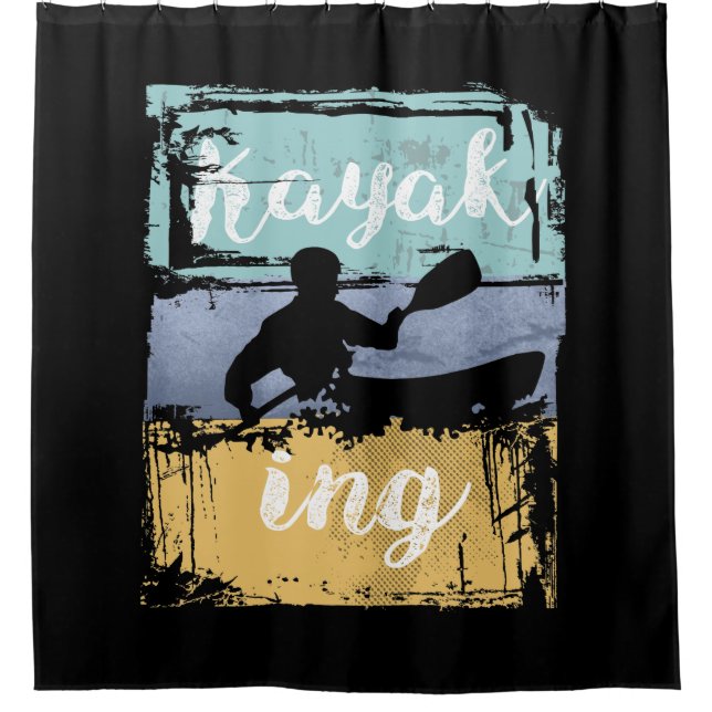 Kayaking Tee - Vintage Retro Kayak (Front)