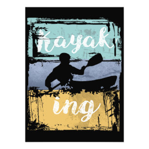 Kayaking Tee - Vintage Retro Kayak Photo Print