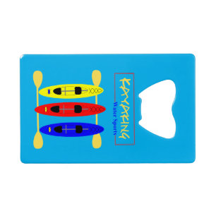 Kayaking Water Sports Themed Graphic Wallet Bottle Opener