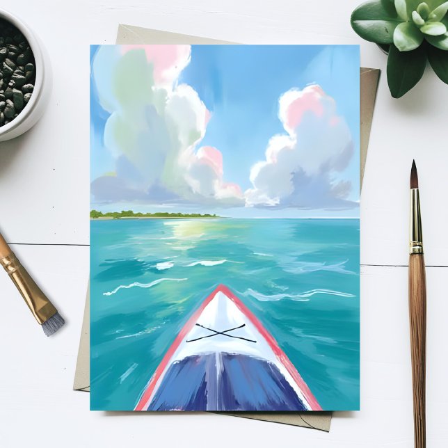 Kayaking Watercolor Postcard (Creator Uploaded)