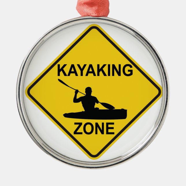 Kayaking Zone Metal Ornament (Front)