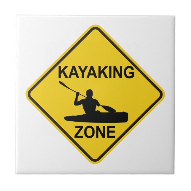 Kayaking Zone Road Sign Tile (Front)