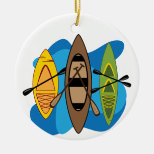 Kayaks Ceramic Ornament