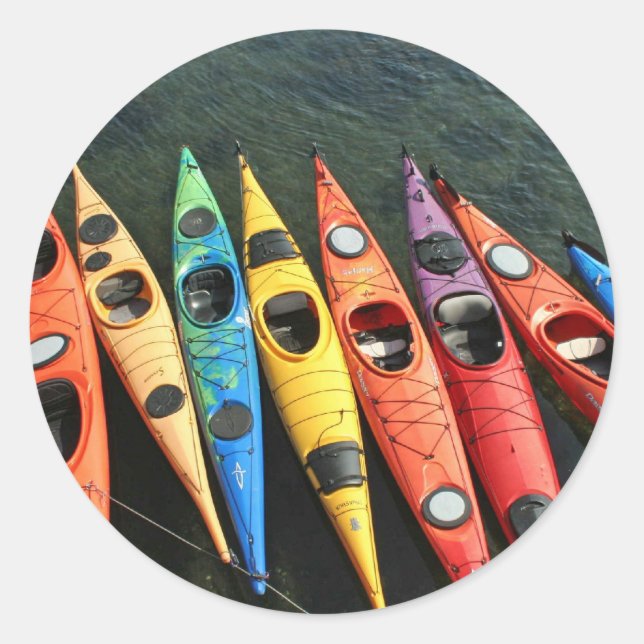 Kayaks! Classic Round Sticker (Front)