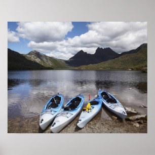 Kayaks, Cradle Mountain and Dove Lake, Cradle Poster