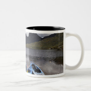Kayaks, Cradle Mountain and Dove Lake, Cradle Two-Tone Coffee Mug