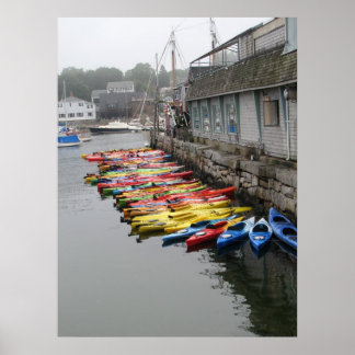 Kayaks In Rockport Poster