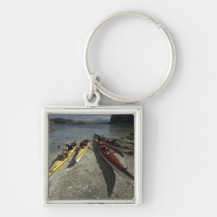 Kayaks on Dicebox Island, Broken Island Group, Keychain
