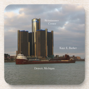 Kaye E. Barker Detroit set of 6 plastic coasters