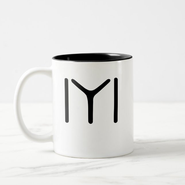 Kayi Symbol Two-Tone Coffee Mug (Left)