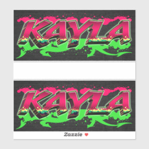Kayla First Name Graffiti Sticker
