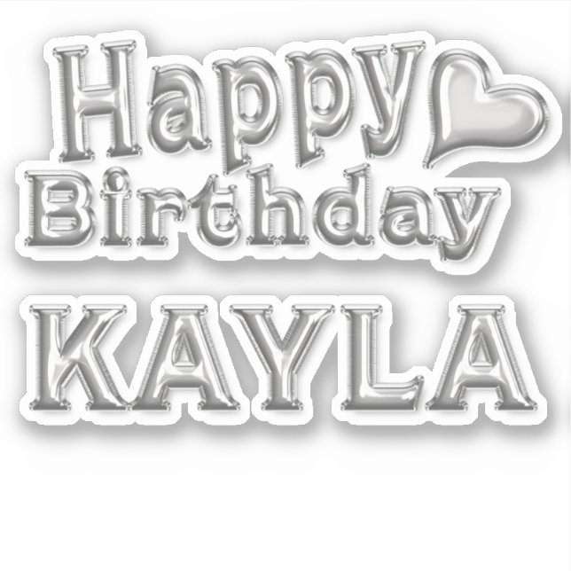 Kayla Happy Birthday Autocollants (Devant)