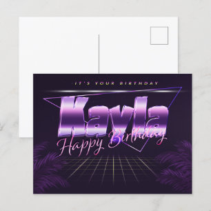 Kayla Name First name purla postcard birthday