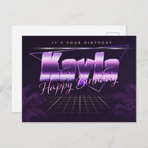 Kayla Name First name purla postcard birthday