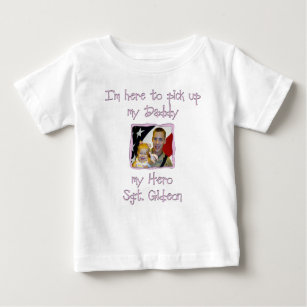 Kayla's Customized Here to pick up my Daddy Shirt