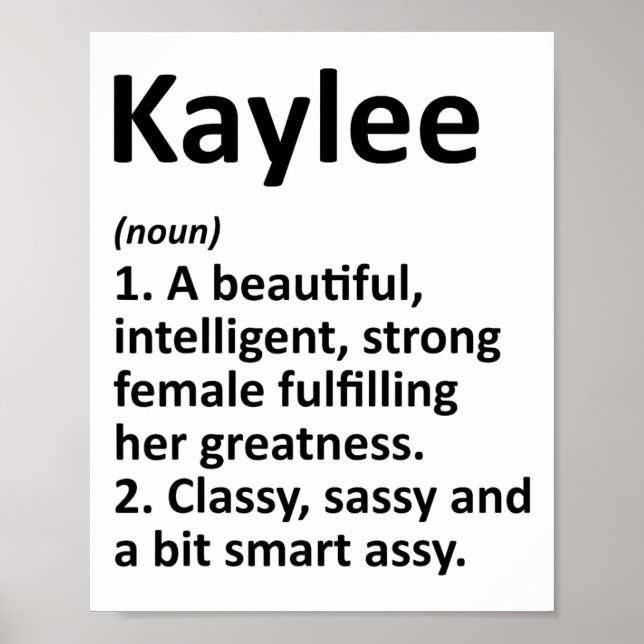 Kaylee Definition Personalized Name Funny Christma Poster (Front)