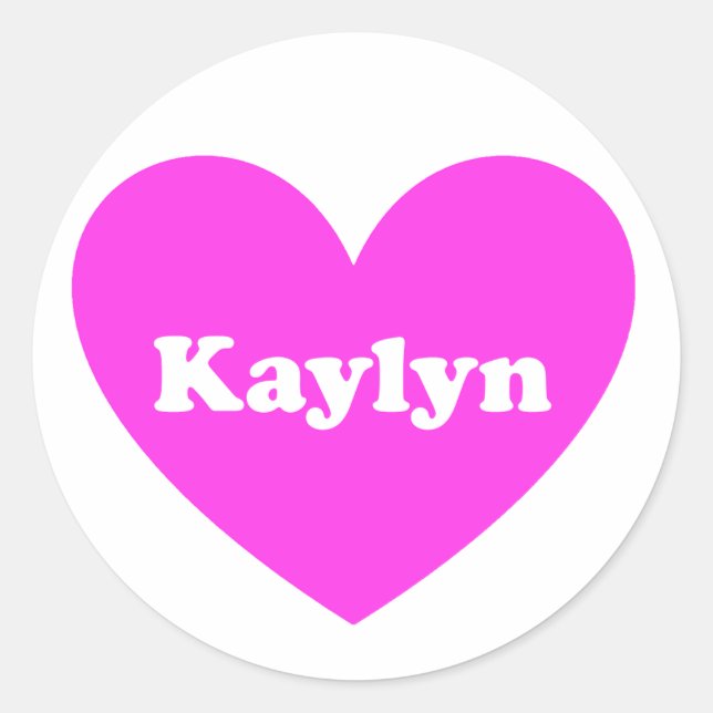 Kaylyn Classic Round Sticker (Front)