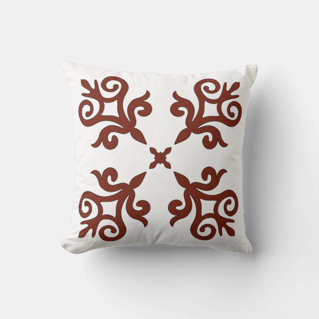 Kazakh modern pattern throw pillow (Front)
