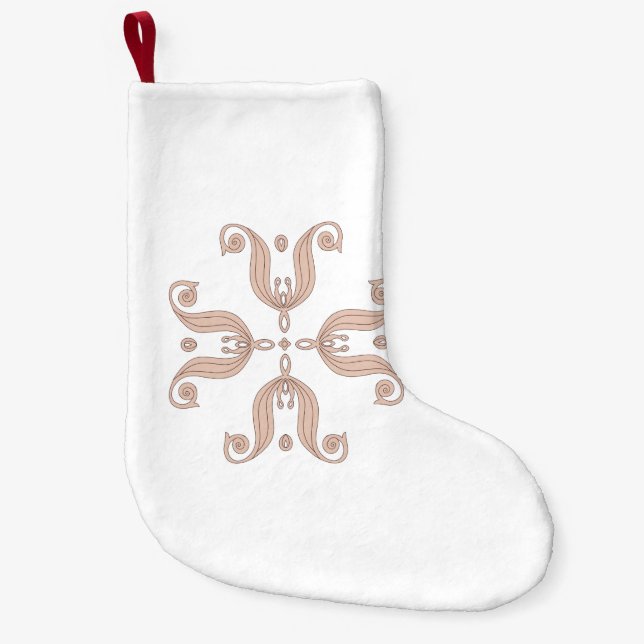 Kazakh tulips pattern  small christmas stocking (Front)