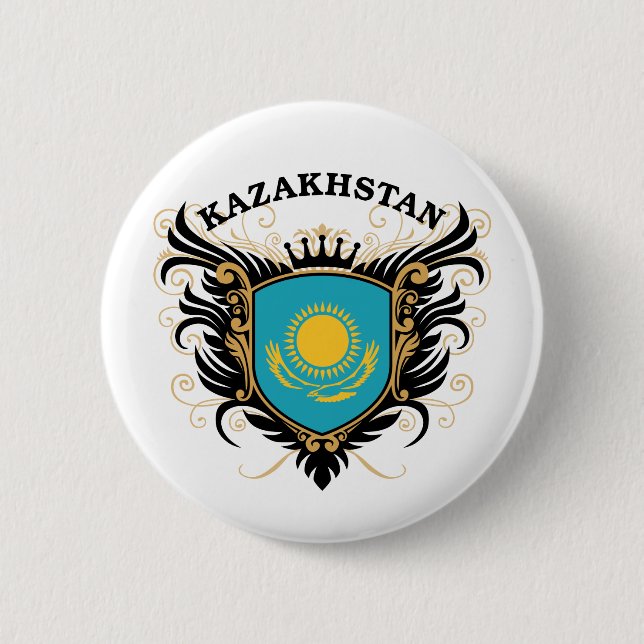 Kazakhstan 2 Inch Round Button (Front)