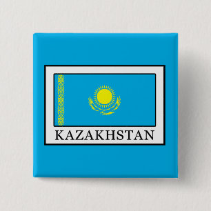 Kazakhstan 2 Inch Square Button