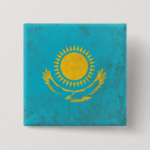 Kazakhstan 2 Inch Square Button