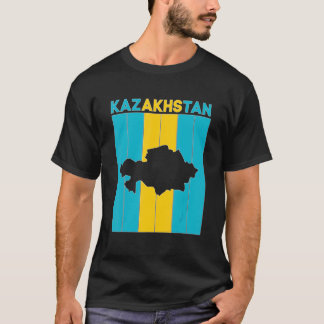Kazakhstan Country Borders T-Shirt