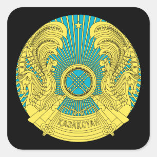 kazakhstan emblem square sticker