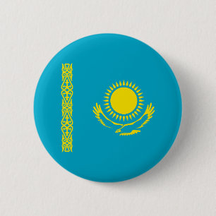 Kazakhstan Flag 2 Inch Round Button