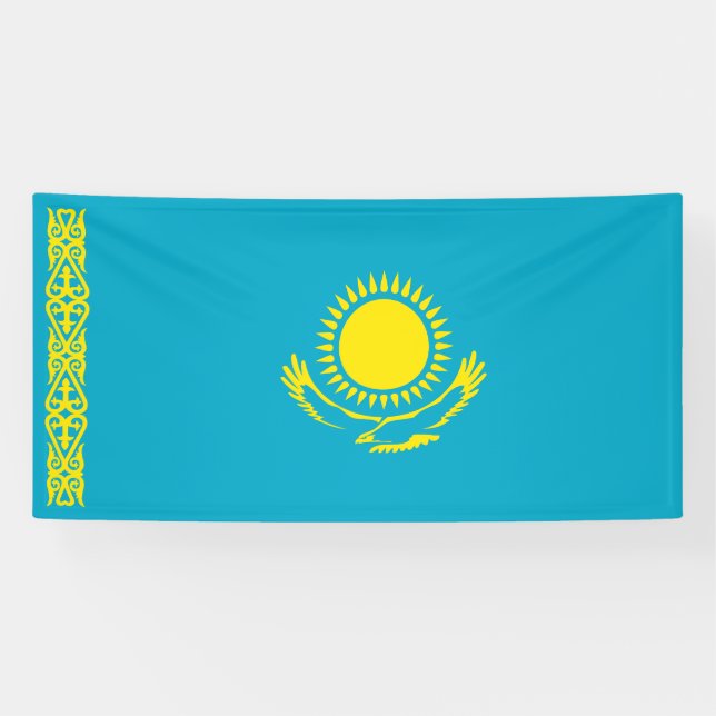 Kazakhstan Flag Banner (Horizontal)