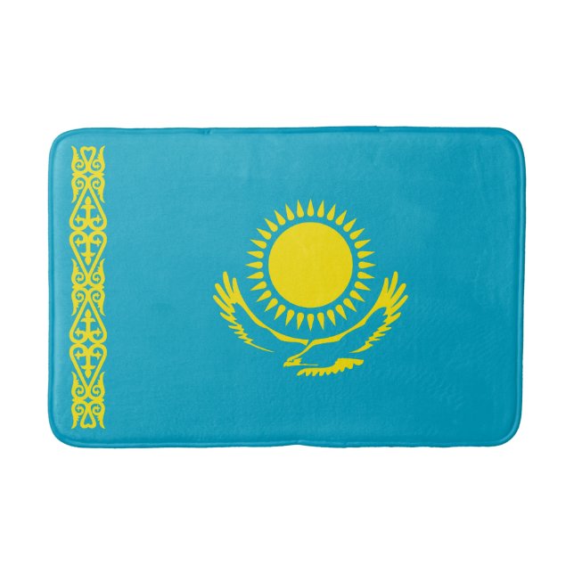 Kazakhstan Flag Bath Mat (Front)