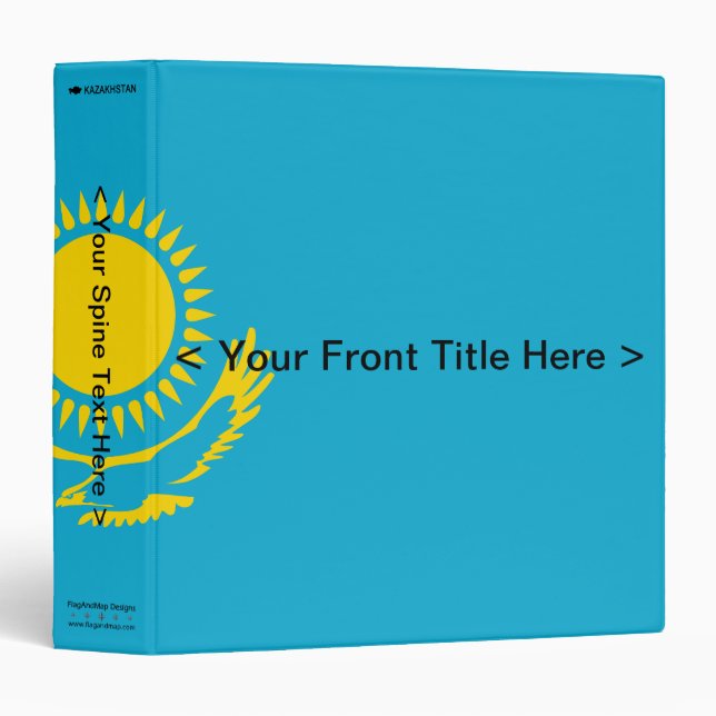 Kazakhstan Flag Binder (Front/Spine)