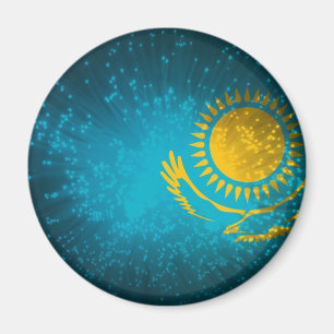 Kazakhstan Flag Firework Magnet