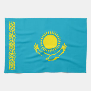 Kazakhstan Flag Kitchen Towel