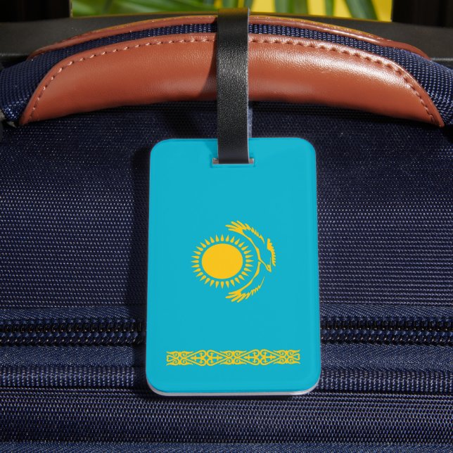 Kazakhstan flag luggage tag (Back Insitu 4)