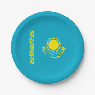 Kazakhstan Flag Paper Plate