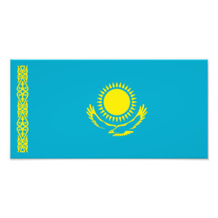 Kazakhstan Flag Photo Print