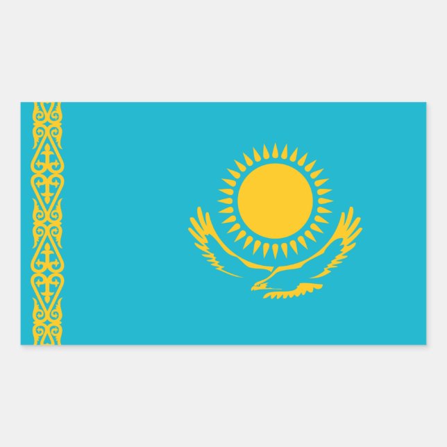 Kazakhstan Flag Sticker (Front)