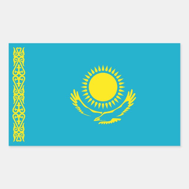 Kazakhstan Flag Sticker (Front)