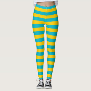 Kazakhstan flag stripes italy symbol lines pattern leggings