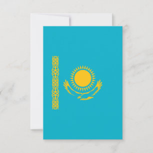 Kazakhstan flag thank you card