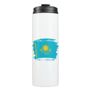 Kazakhstan flag thermal tumbler