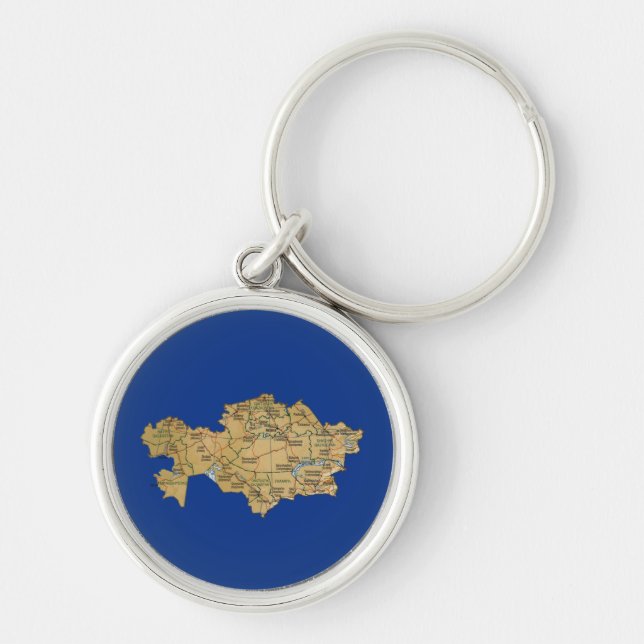 Kazakhstan Map Keychain (Front)
