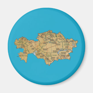 Kazakhstan Map Magnet