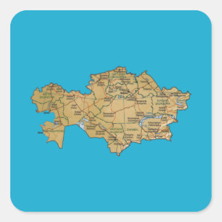 Kazakhstan Map Sticker