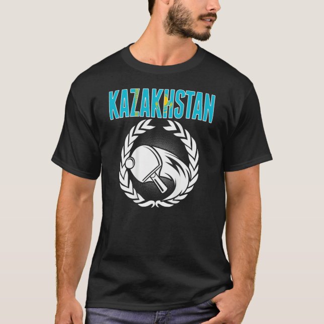 Kazakhstan Ping Pong  Support Kazakhstani Table Te T-Shirt (Front)