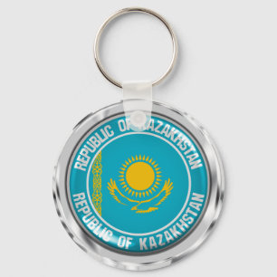 Kazakhstan Round Emblem Keychain