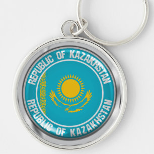 Kazakhstan Round Emblem Keychain