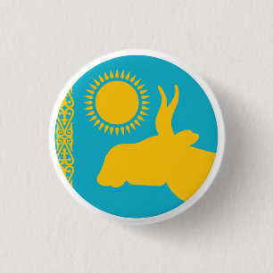 Kazakhstan Saiga antelope Kazakh National Animal 1 Inch Round Button